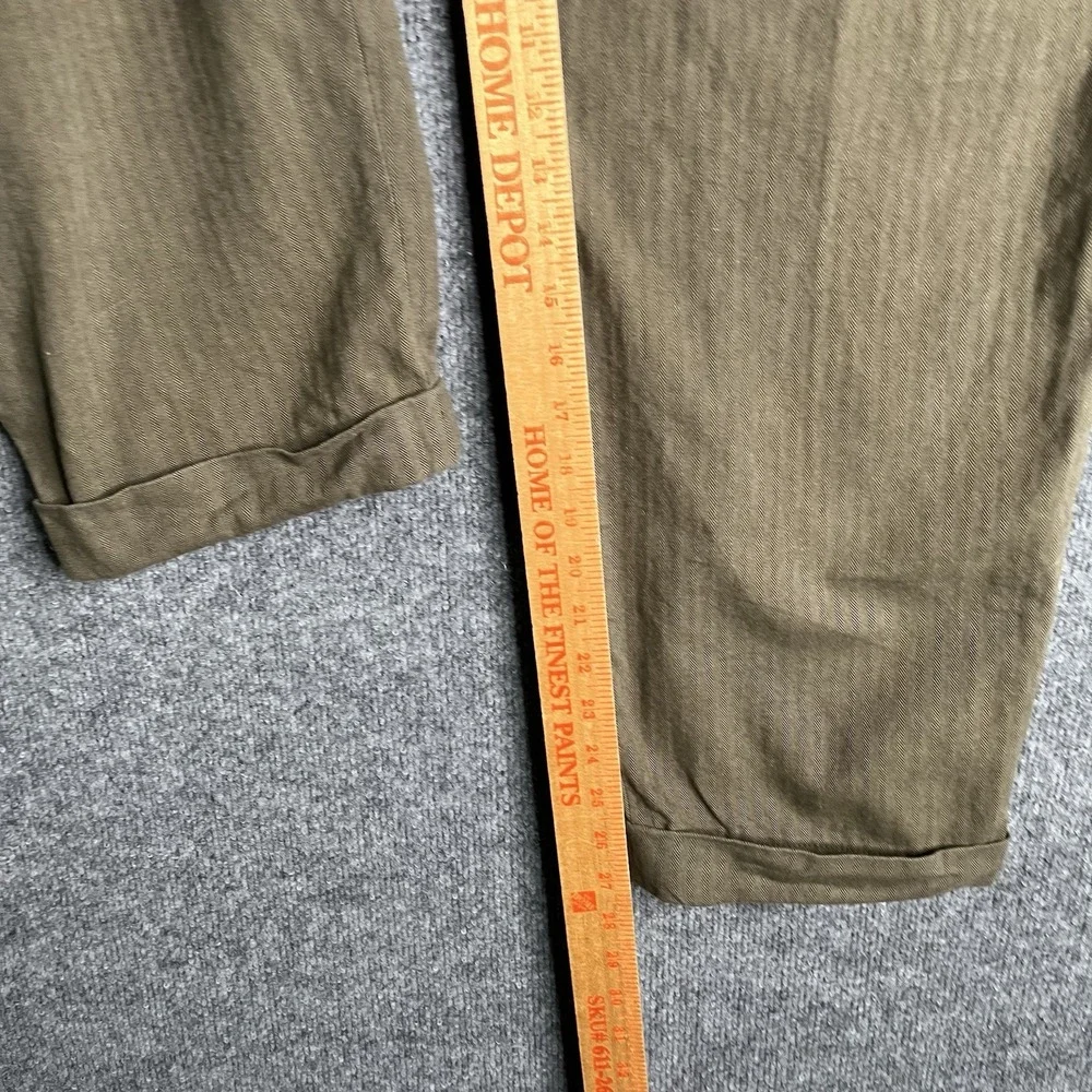 Vintage Polo‎ Ralph Lauren Pleated Cuffed Trousers Men 33/30 Green